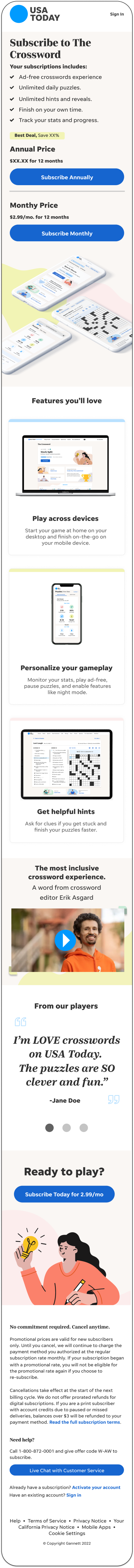 USA Today's Sudoku — campaign mobile